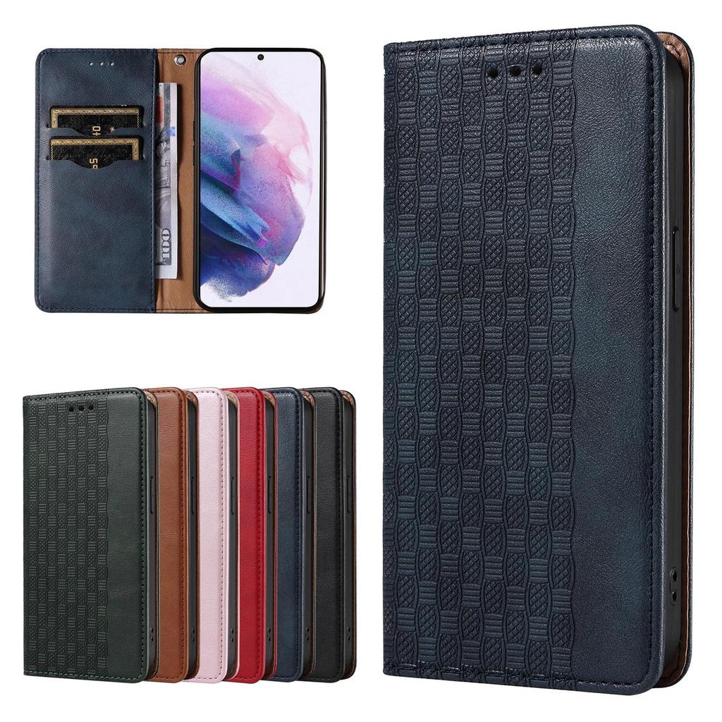 Hurtel Blue Magnetic Wallet Case for Galaxy S22 Ultra