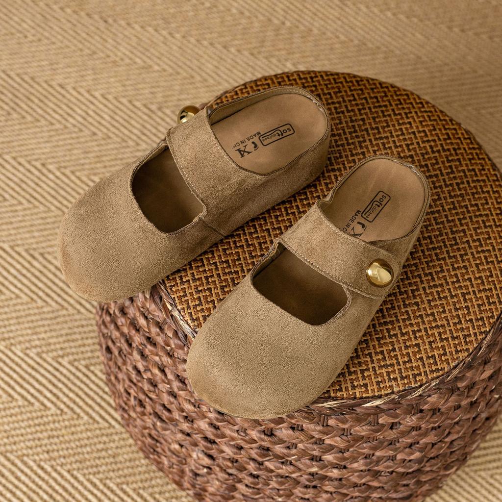 French Retro Bag Head Slippers Women's Summer 2025 New Gentle Fairy Wind Soft Bottom Word with Cool Slippers