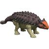 Mattel Jurassic World Рев Анкилозавра Фигурка, Детская игрушка динозавр, Прибл.. 25,5 см длиной, для детей от 4 лет и старше, коричневый, JGB90