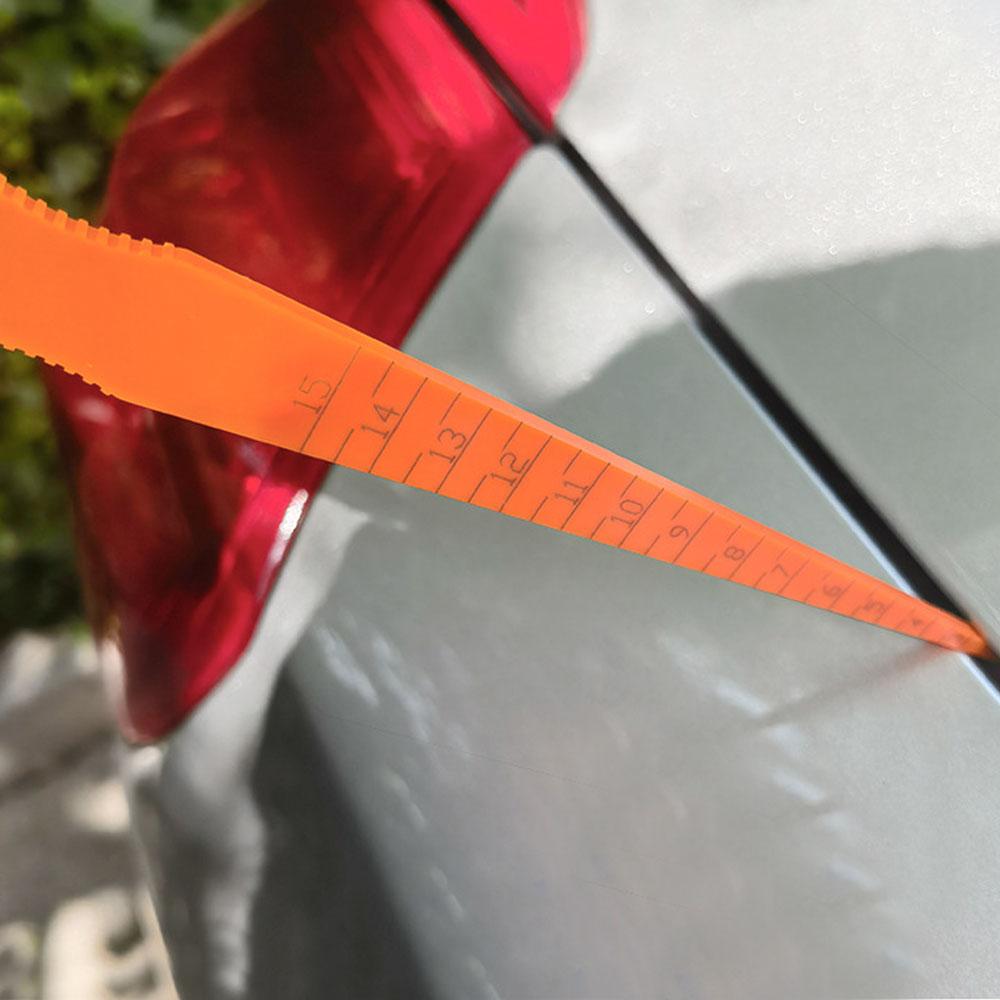 Orange Car Body Panel Gap Measurment Tool Ruler Feeler Gauge Car Taper Gap Inspection Tools Inch Car Alignment Door Rangefinder