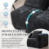 Comfortable Sofa for 2 People, No Assembly Required, Fluffy Sofa with One Cushion, Side Pockets for Remote Control and Phone, Neat and Stylish, Black