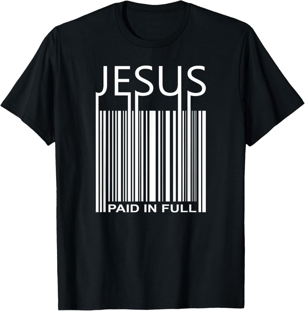 Paid in Full Jesus Barcode - Novelty Faith T-Shirt