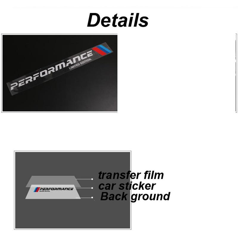 2 шт. Наклейка на кузов автомобиля Mperformance для BMW E30 E36 E39 E46 E60 E61 E64 E70 E71 E85 E87 E90 E83 F10 F20 F30 E80 M3 M5