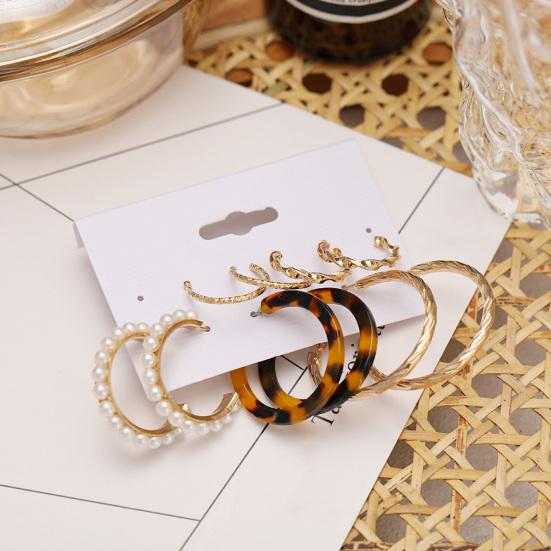 1 комплект серег-колец круглой формы со стразами, геометрические серьги с искусственным жемчугом и круглыми серьгами для женщин