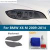 2 шт. Для BMW X6 M E71 2008-2014 Автомобильная фара Тонировка Черная Защитная пленка Передний свет Прозрачная TPU Наклейка Аксессуары