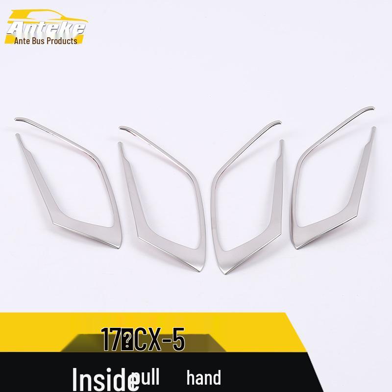 17 CX-5 Interior Door Handle Bright Ring & Armrest Decorative Patch
