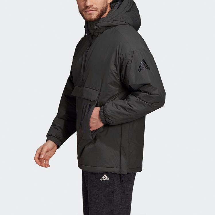 adidas Inslt Анорак Уличная ветрозащитная теплая спортивная куртка с капюшоном Мужская куртка Темно-коричневый DZ1440