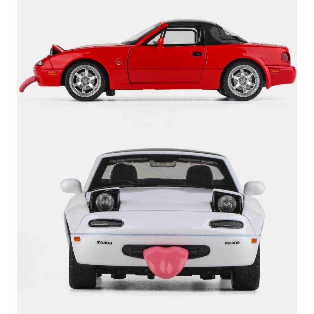 1/32 Mazda MX5 MX-5 Металлическая литая модель автомобиля Игрушка Звук и Свет Оттянуть Назад Детская Игрушка Коллекционные Предметы Подарок на День Рождения