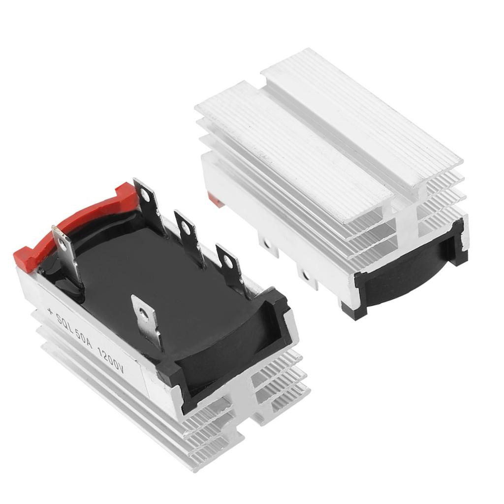 2pcs Bridge Rectifier 3 Phase Diode 50 Amp 1200V Aluminum