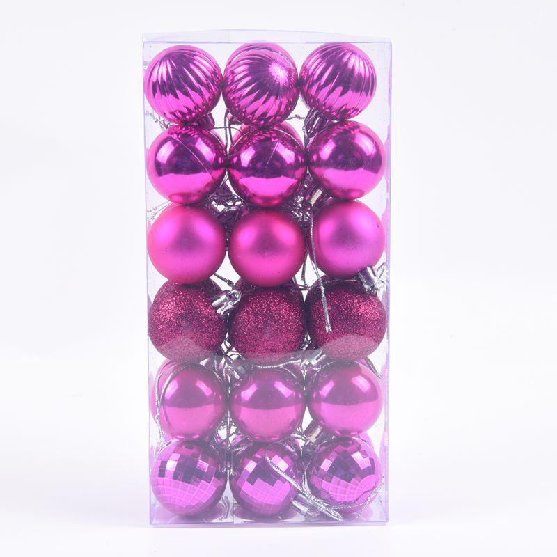 Блестящие 4-сантиметровые подвески в виде рождественских шаров (Упаковка 36 штук)