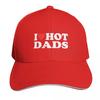 I Love Hot Dads Shirt I Heart Hot Dads Love Dads Baseball Cap Men Women Casual Summer Sport Sun Cap