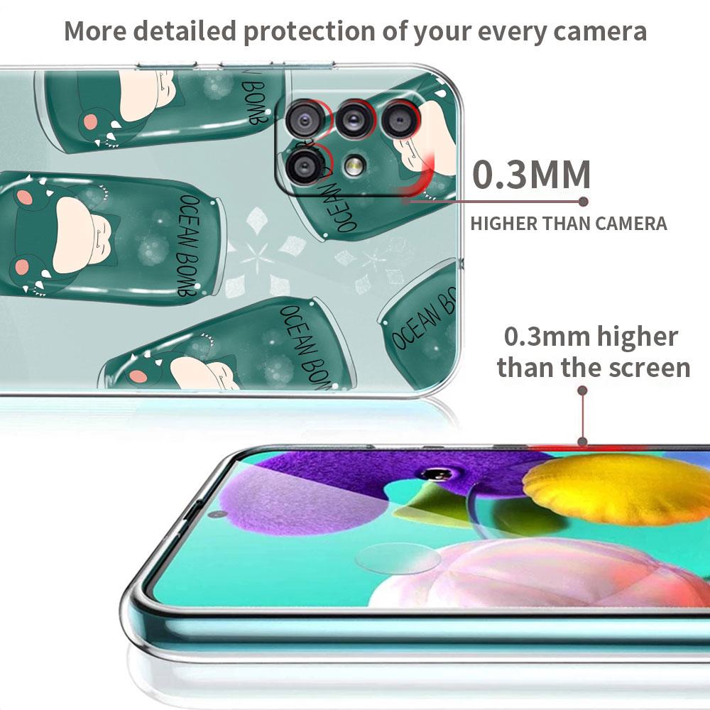 Аниме Прозрачный чехол Покемон для Samsung Galaxy A52 A12 A51 A32 A21s A71 A32 A22 50 A70 A31 A72 5G Чехол для телефона