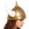 Средневековая Шляпа Винтажный Рустик Косплей Взрослый Золотой Средневековый Шлем Викинга с Рогом Варвары Костюм на Хэллоуин Реквизит