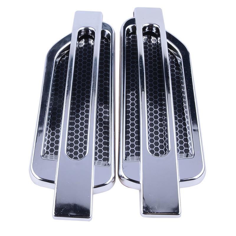 1 Pair Car Side Air Intake Flow Vent Fender Grille Cover Decor Sticker Car Fender Side Vent Cover Decal Car Body
