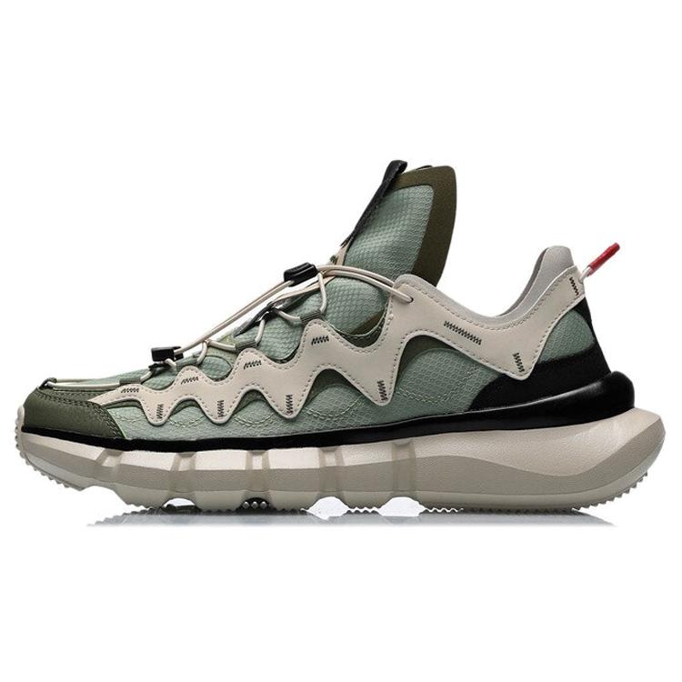 Li Ning Essence 2 .3 Lite Винтажные Баскетбольные Кроссовки Мужские Низкие Серый/Зеленый AGBR051-3
