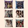 K-KATSEYE Pillow Case Square Cushion Cover 3D Soft Plush Throw Pillowcase Living Room Sofa Bedroom Home Room Bed Car Decor
