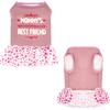 4 Pack Adorable Girl Puppy Printed Doggy Clothes for Small Dogs - Girl Holiday Apparel Dresses(M)
