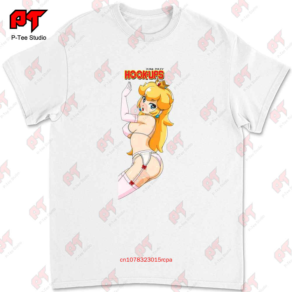 Hook Ups Princess Peach Logo T Shirt M Xl 6PSC