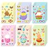 6 Photos/pack of Rabbit Eggs Easter Children's DIY Face-changing Stickers Cute Puzzle Stickers