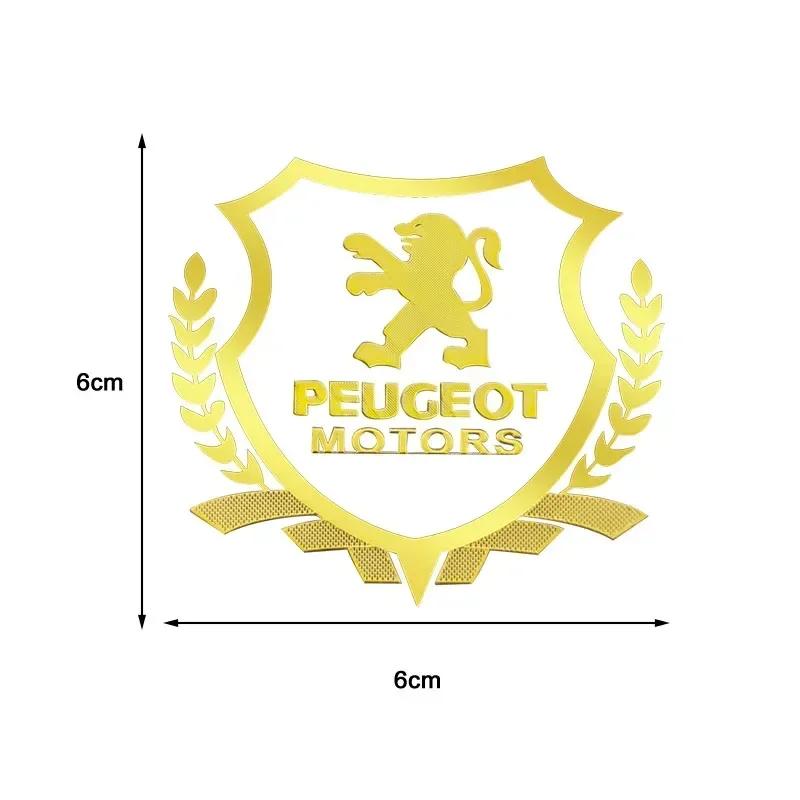 Car Sticker Car Badge Body Side Metal 3D Emblem Ears of Wheat Sticker Decal Auto Exterior Accessories For Peugeot 3008 5008 208