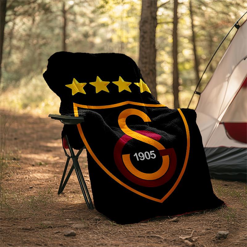 1pc GS Theme Blanket - Digital Print, Polyester, Cozy for All Seasons, Perfect for Outdoor, and Travel