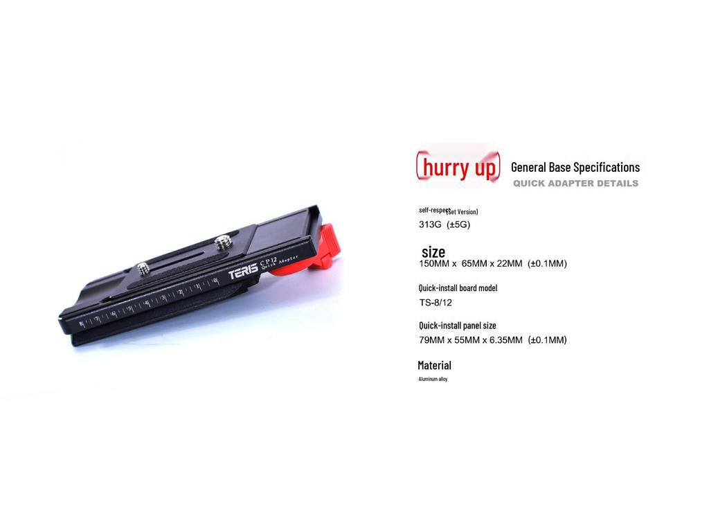 Tureis CP12 Universal Quick Release Plate for Manfrotto Interface