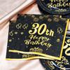 20 шт. Салфетки на 30-й, 40-й, 50-й, 60-й День Рождения Черно-Золотые Салфетки на Годовщину 'За 50 Лет!' Одноразовые Party Napkins