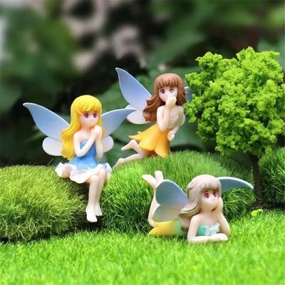 Цветочный Эльф Фигурка Украшение Декор ПВХ Поделка Миниатюрная Фигурка Крошечная Для Сада Микро Ландшафта Горшечный Декор Аксессуары