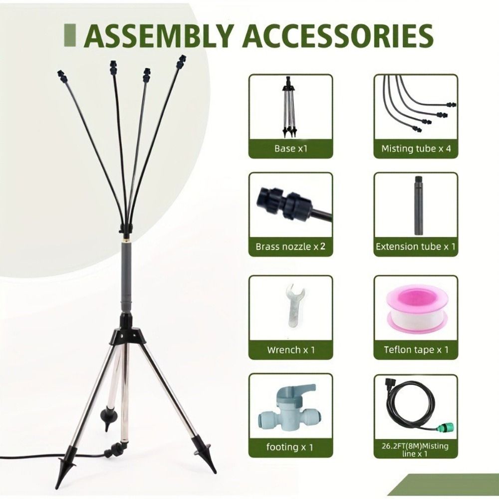 Mist Fan Standing Misters Adjustable Height Water Misters Sprayer Misting System Pool