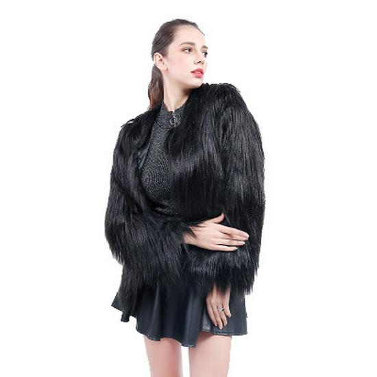 Women's Faux Fur Short Coat - Washable Wool, European & American Style