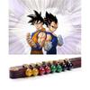 Anime Vintage Ball Dragon Son Goku Earrings With Green Agate Inlay Pearls Round