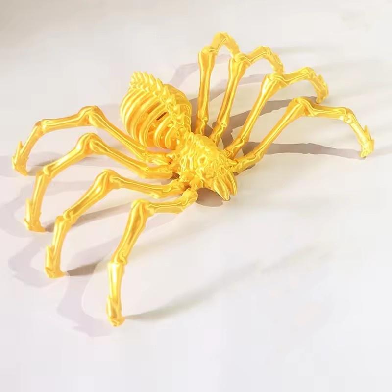 3D Printed Retractable Spider Movable Joint Fidget Simulation Rotatable Articulated Office Desktop Ornament Decoration Crafts