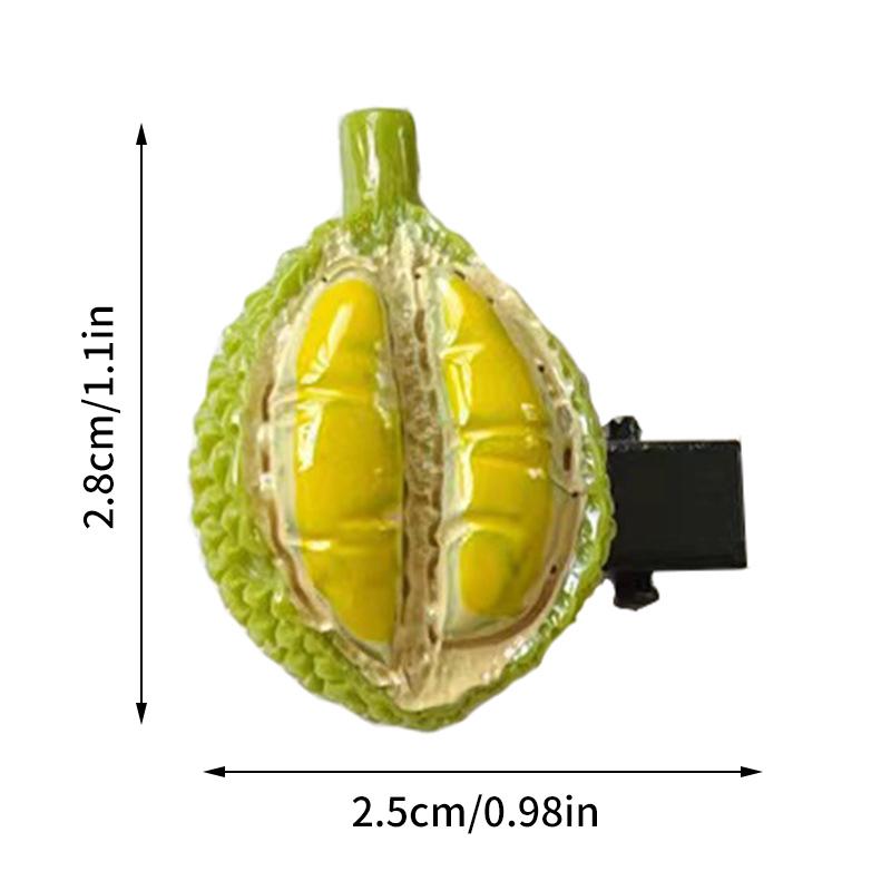 Стереоскопическая заколка для волос «Дуриан» Имитация еды Заколка для волос Аксессуары Боковая заколка