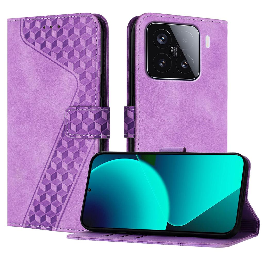 Для Xiaomi 15 Кожаный чехол Узор в форме 7 Кошелек Подставка Ударопрочный Чехол для телефона