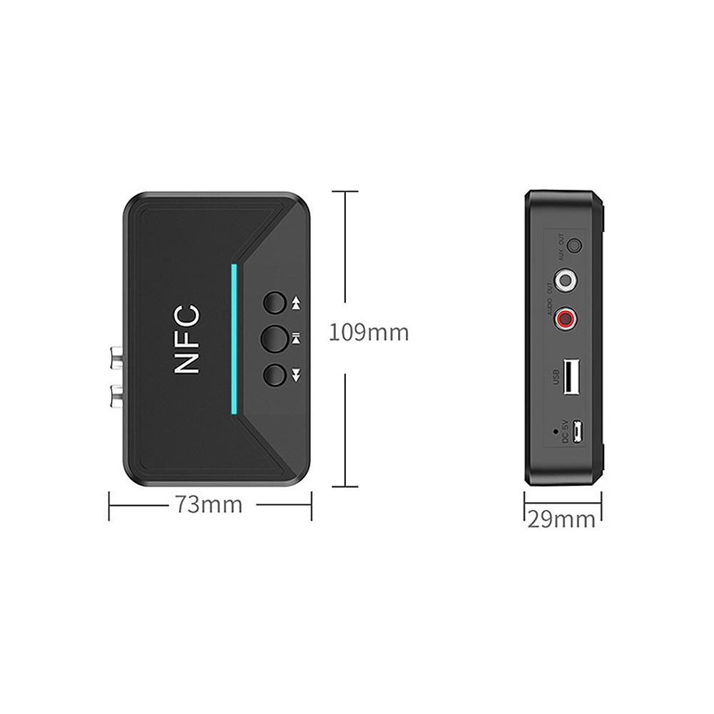 Bluetooth 5.0 Приемник Умный NFC A2DP RCA AUX 3.5мм Jack Беспроводной Адаптер Для Автомобиля Домашнего Динамика Наушников