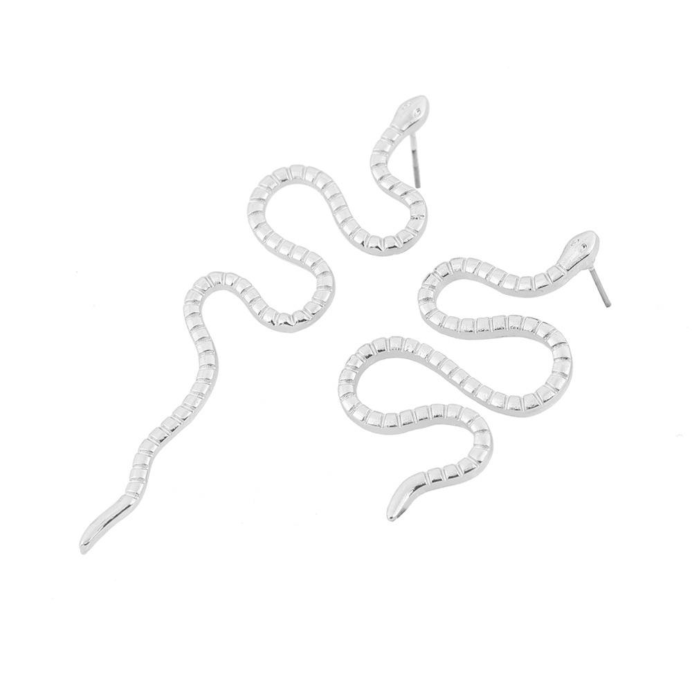 Snake Exotic Earrings Fashionable And Exaggerated Animal Shape Alloy Jewelry Ear