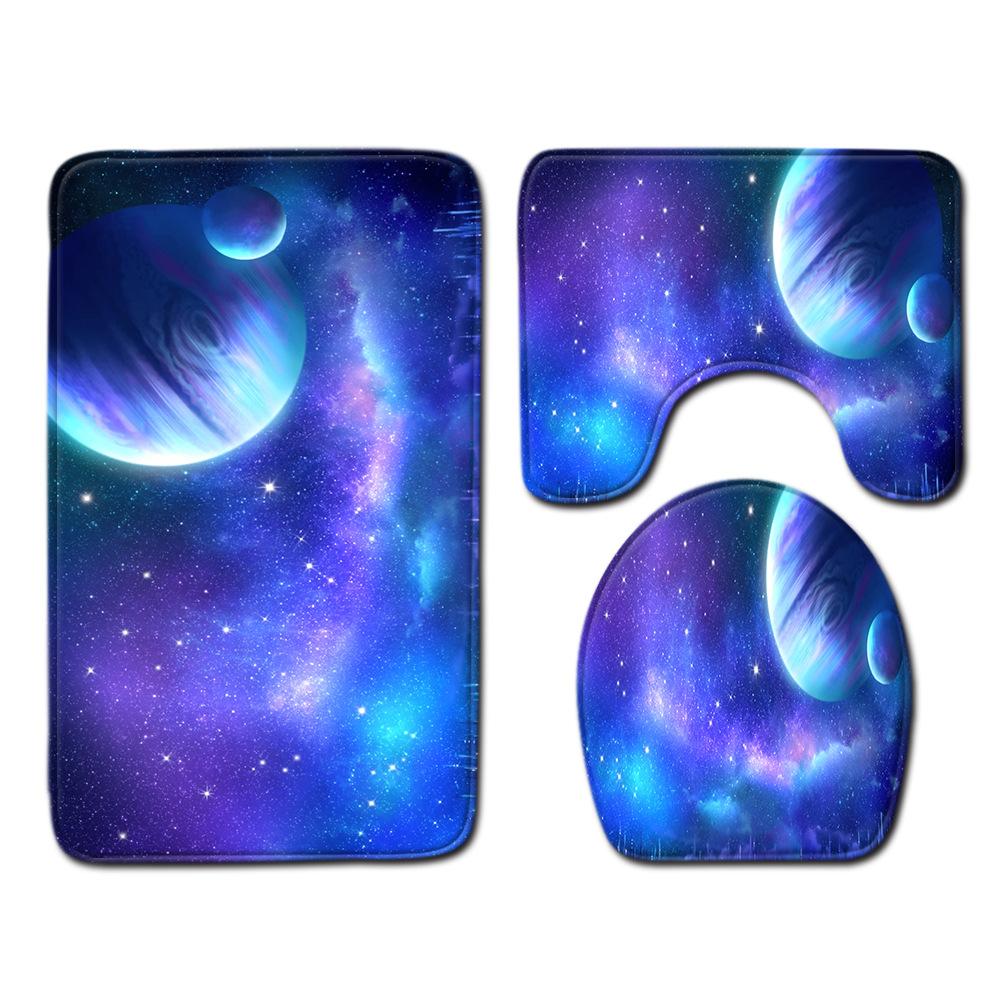 Star Bathroom Floor Mat Toilet Three-Piece Set