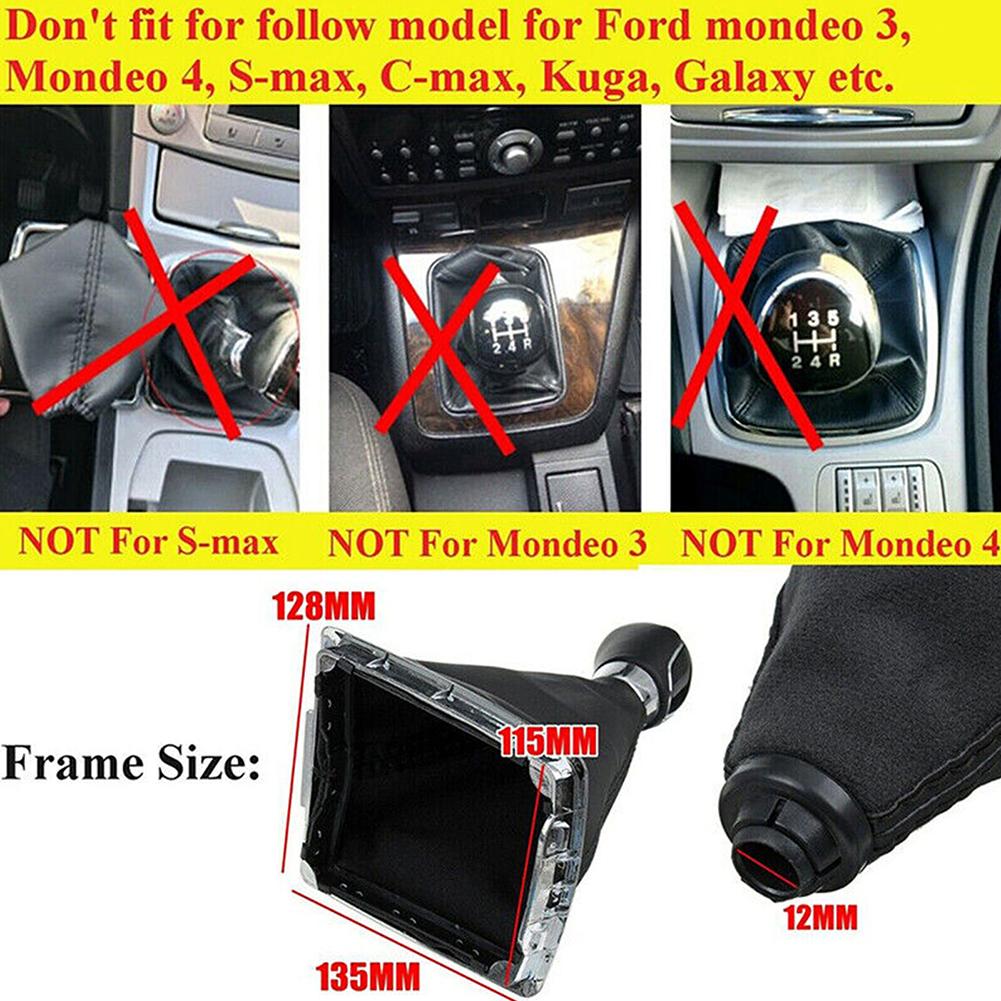 5 Speed Gear Shift Knob with Lever Gaiter Boot Cover Compatible with For Ford For Focus MK2 MK3 MK4 MK7 and C Max Models