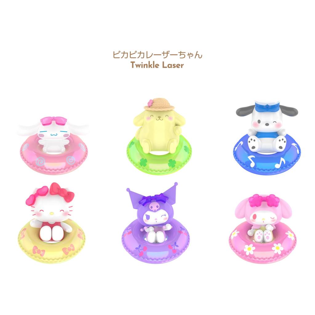 TOP TOY Sanrio Characters Mini Float Series Box of 16 Gachapon Blind Box Figures Soft Vinyl PVC Premium Toys Birthday Present Christmas Gift [Assorted