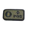 Embroidered Tactical Blood Type Velcro Badges: A, B, AB, O, +POS, -NEG - Military and Outdoor Identification.