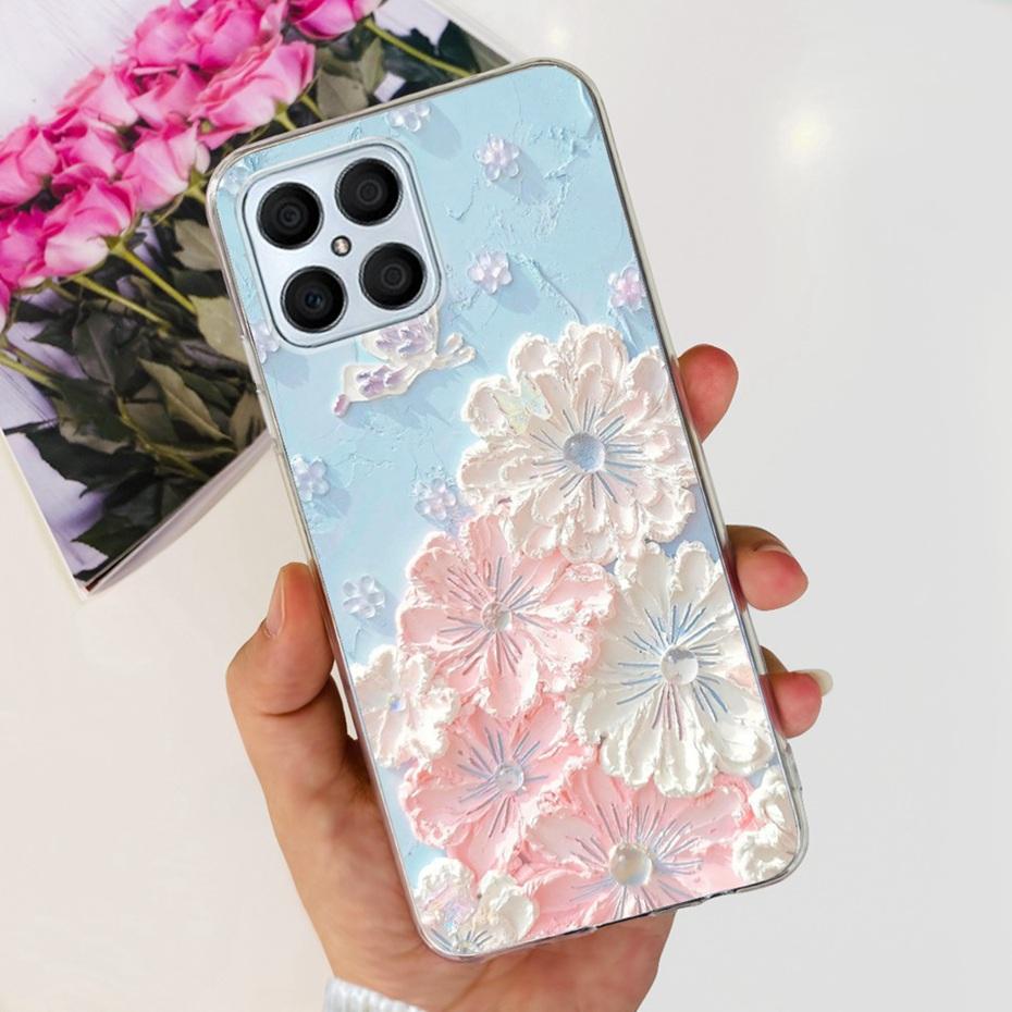 Красивый чехол с принтом для Honor X8 TFY-LX1 TFY-LX2 TFY-LX3 Мягкая задняя крышка из силикона TPU для чехлов телефона HonorX8 X 8 4G