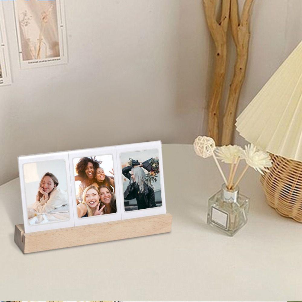 Desktop Decor 3 in 1 Vertical Instant Film Camera Acrylic LED Light Photo Table 3 inch Photo Frame