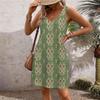 Women's Casual Sundress With Pockets Summer Boho Beach Dress Floral Blouses For Women T-Shirts Dress V Neck Loose Tank Dresses