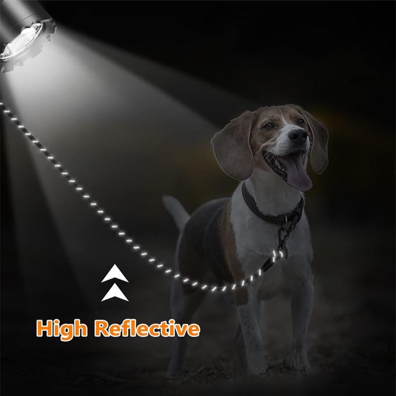 3M светоотражающий поводок для собак с удобной мягкой ручкой, двойной прочный тяговый трос для собак, подходит для маленьких и больших собак