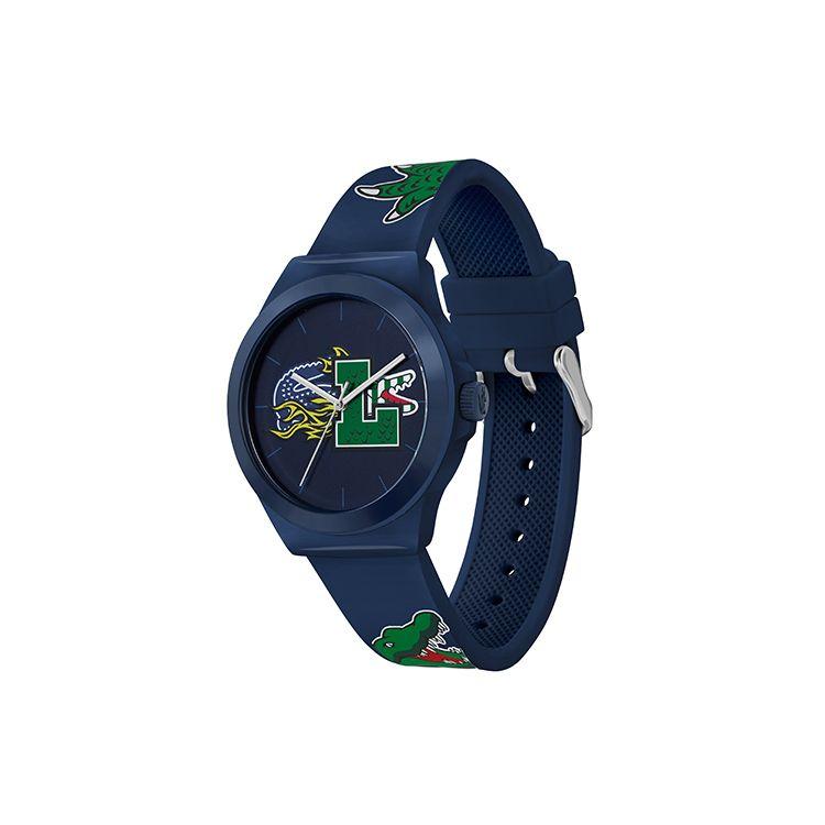 Lacoste Часы серии Neocroc Кварцевый механизм Силиконовый ремешок 42 мм Синий циферблат Мужские часы 2011231