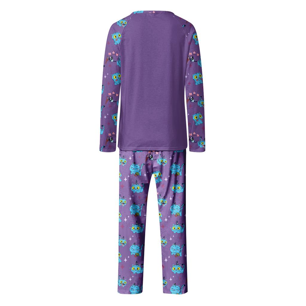 Мультяшный принт с буквами, семейный комплект с длинным рукавом, костюм родитель-ребенок, домашний костюм, осень