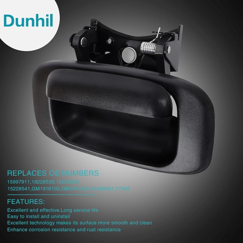 Tailgate Tail Gate Handle & Bezel For Chevy Silverado GMC Sierra 1500 1500HD 2500HD 2500 3500 1999-2007, 15997911 15228539 15228541 15228540 With Rod