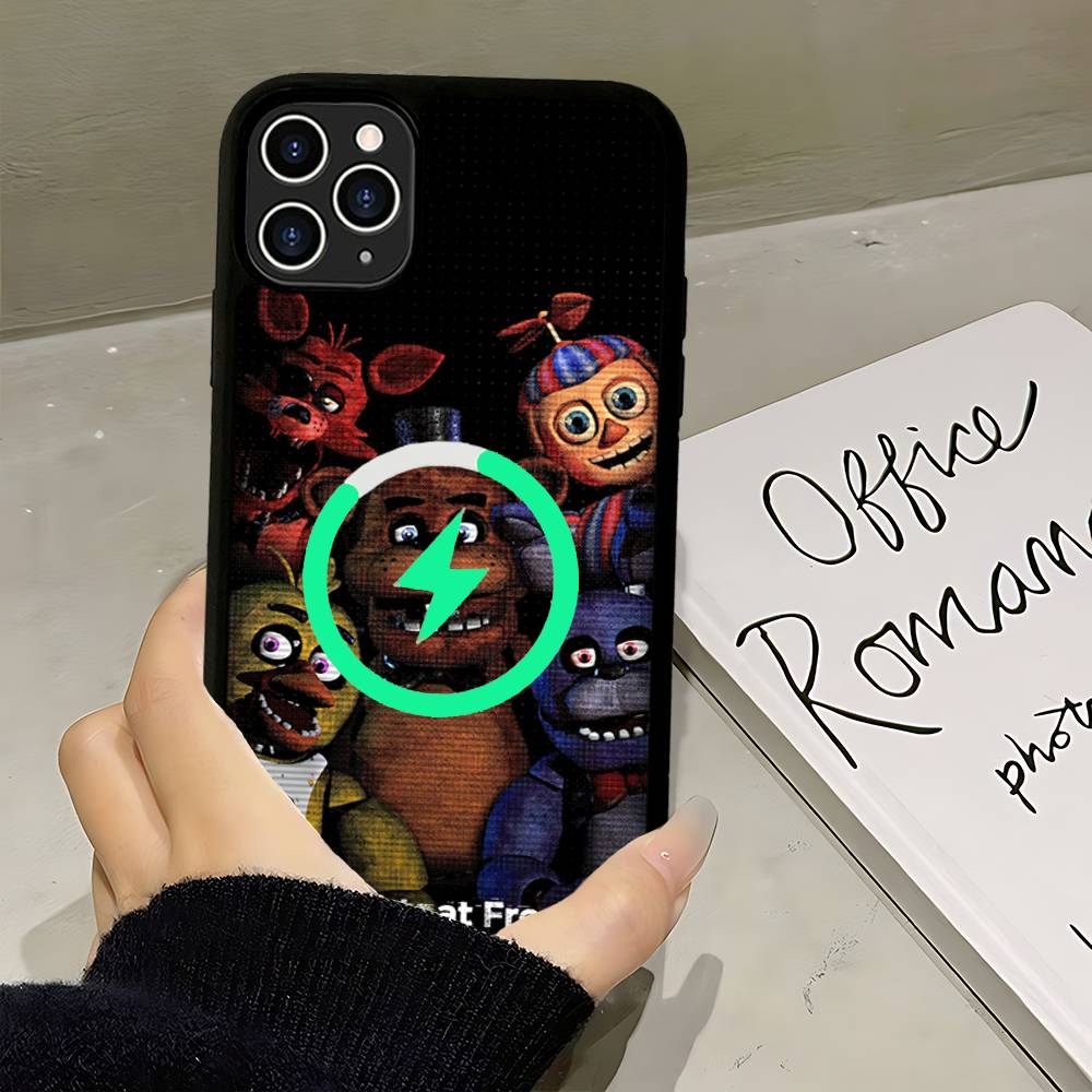 Игровой F-Five N-Nights At F-FreddyS Магнитный Беспроводной Чехол Для Телефона Для IPhone 17 16 15 14 13 12 11 Pro Max Plus Mag Чехол Для Телефона