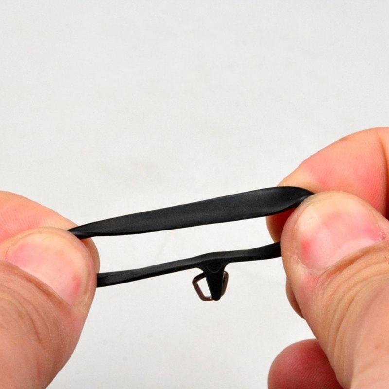 10Pcs Elastic Fishing Rod Hook Keeper Fish Poles Rubber Rings Metal Holder Fishing Rod Hook Keeper Baits Tool Accessory