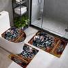Harleydavidson Motorcycles Customize Your Name Bathroom 3Piece Flannel Mat Set Bath Mat Set Toilet Coverushaped Foot Pad Gift Bathroom Decor